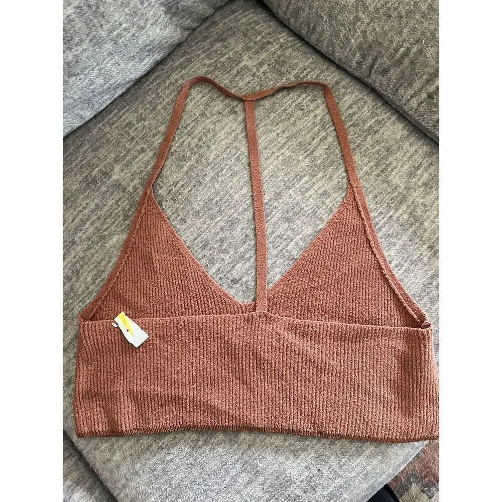 Rag & Bone NEW Soleil Crop Top Tank Size Xl Womens In Brown - Picture 5 of 8